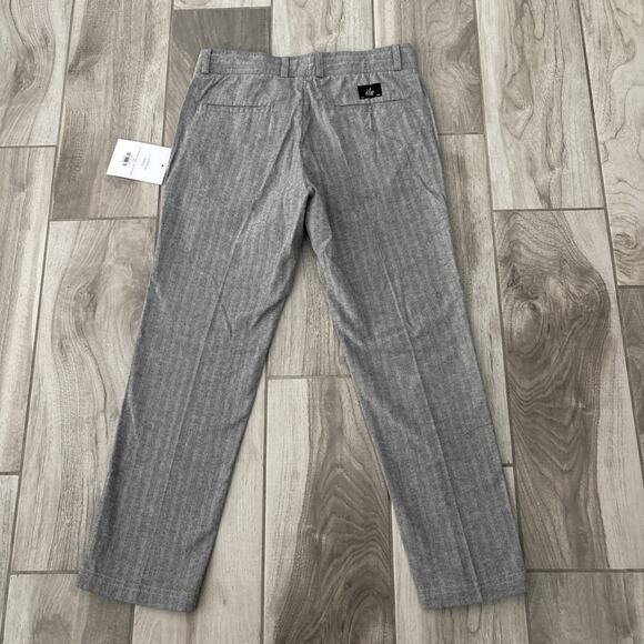 I Love Ugly Striped Gray Kobe Pants Size Small Slim Cotton Blend NWT - Picture 12 of 13